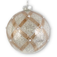  5"Glitter Silver and Copper Ornament