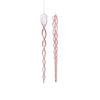 Red & Clear Glass Spiral Ornament