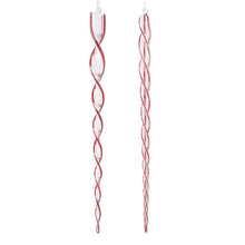  Red & Clear Glass Spiral Ornament