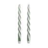 Set of 2 Ribbon Twist Taper Candles 15 3/4"
