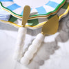 Modern Pop Set/2 White Beaded Spreaders