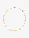 Half Pearl and Chain Magnet Short Necklace
