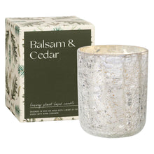  Balsam and Cedar Crackle Glass Candle 8.3oz