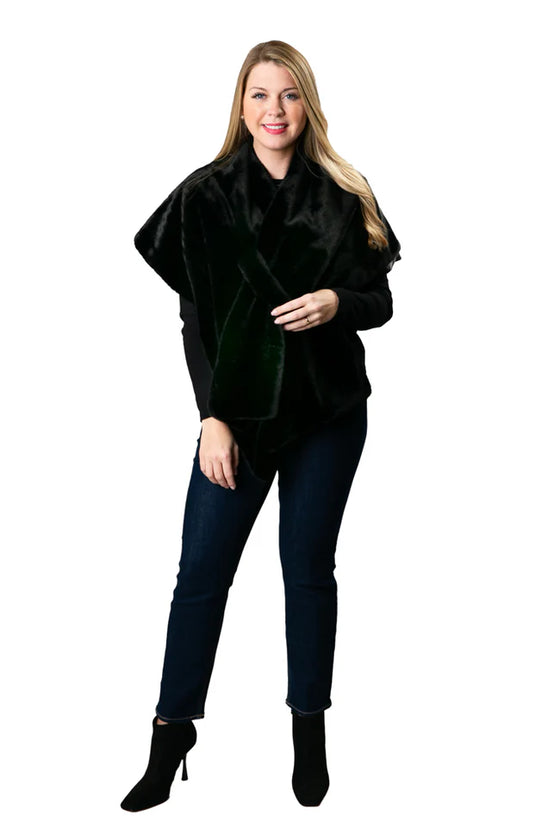 Katie Faux Fur Keyhole Wrap