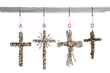  Wire Cross with Beads Ornament