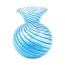  Aqua Stripe Bud Vase
