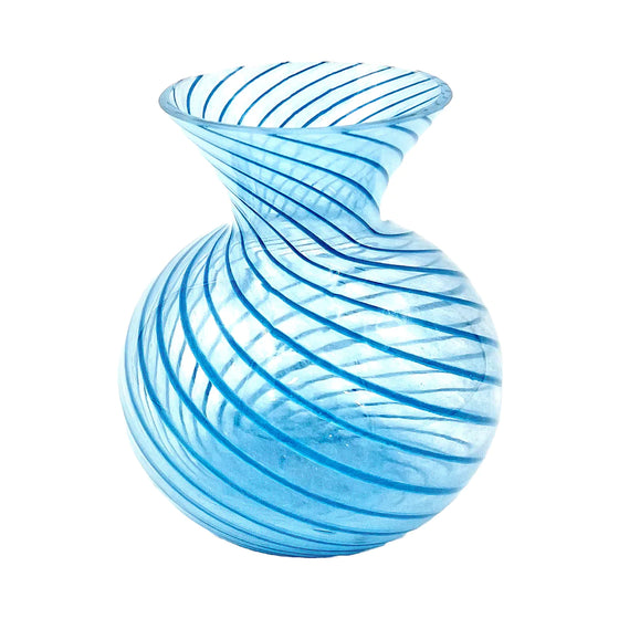 Aqua Stripe Bud Vase
