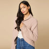 Waffle Marshmallow Cocoon Cardigan