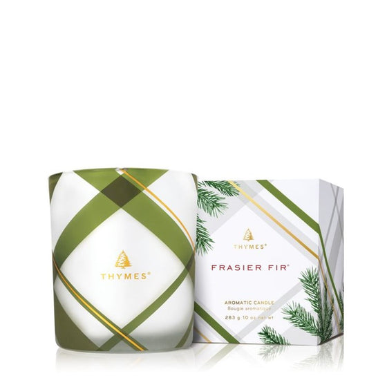 Frasier Fir Medium Poured Candle, Plaid
