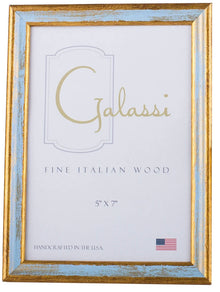  Gold Italian Wood Frame w/ Blue Channel