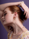 Pearl Bead Magnet Short Necklace