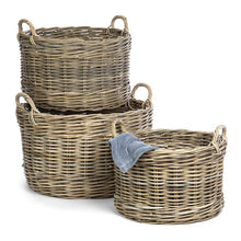  Round Rattan Storage Baskets 3 Sizes
