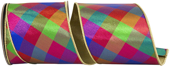 Check Metallic Jewel Tone 4"