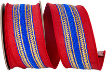  Regal Stripe Red Trim Ribbon Sold by the Yard