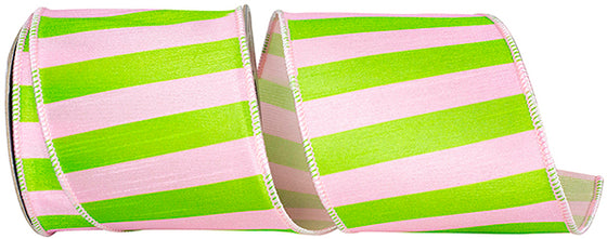 Pink and Lime Cabana Stripe 4"
