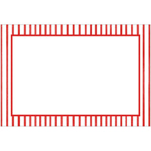  Pinstripe Red Place Cards