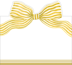  Gold Stripe Bow Place Cards