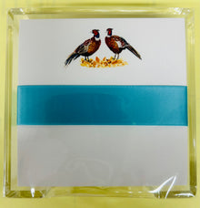  Pheasants Square Desk Set