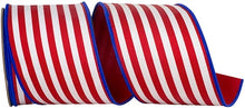  Red and White Striped Twill Deluxe Dupioni