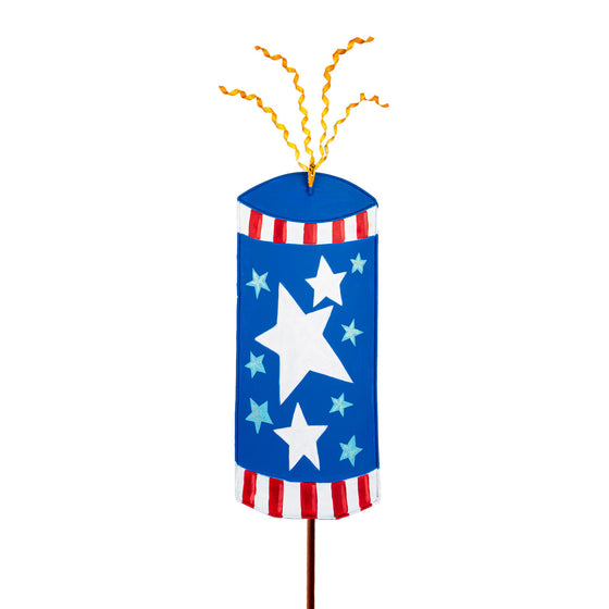 Stars and Stripe Firecracker Yard Stake