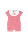 American Pups Collared Romper Red or Blue