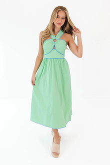  Andrea Ric Rac Cross Midi Green