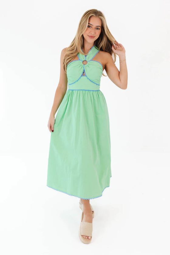 Andrea Ric Rac Cross Midi Green