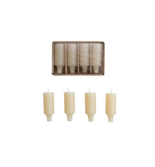  Unscented Bottle Taper Candles Set/4