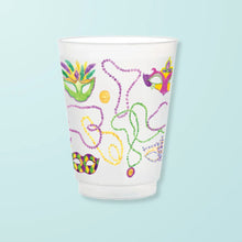  Mardi Gras Beads Frosted Cup