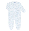 Bunny Toile Zipper Footie