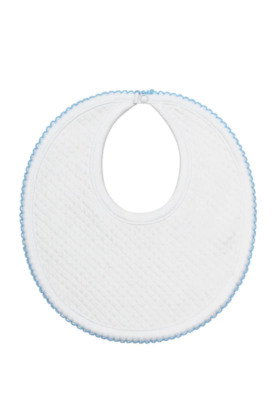 Blue Picot Trim Bib