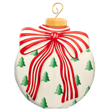  Giant Metal Ornament with Red and White Bow