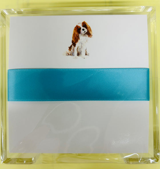 Cavalier King Charles Square Desk Set