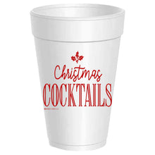  Christmas Cocktails Styrofoam Cups in Gold