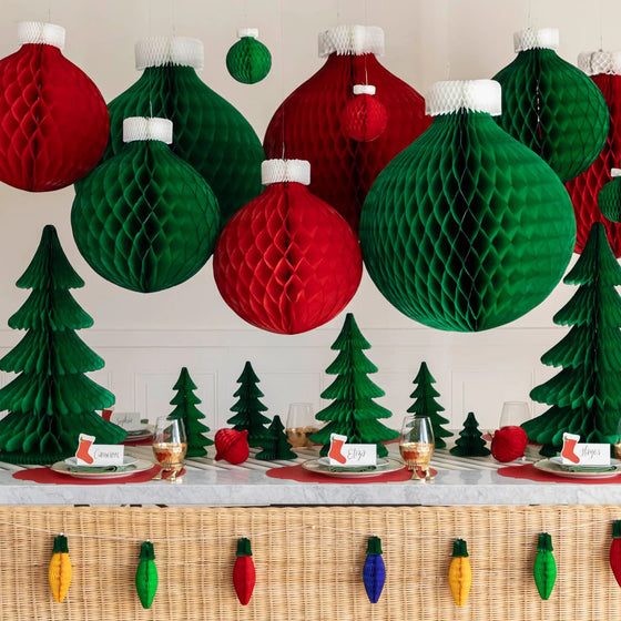 Honeycomb Set of 3 Ornaments