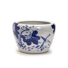 Japanese Flower Blossom Planter Blue and White