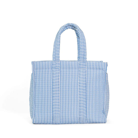 Go Go Quilted Tote Chambray or Tan