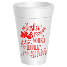  'Dasher, Dancer...Whiskey, Blitzed' Styrofoam Cups