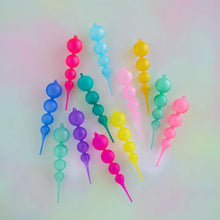  Frosted Finial Ornament 15" Assorted Colors