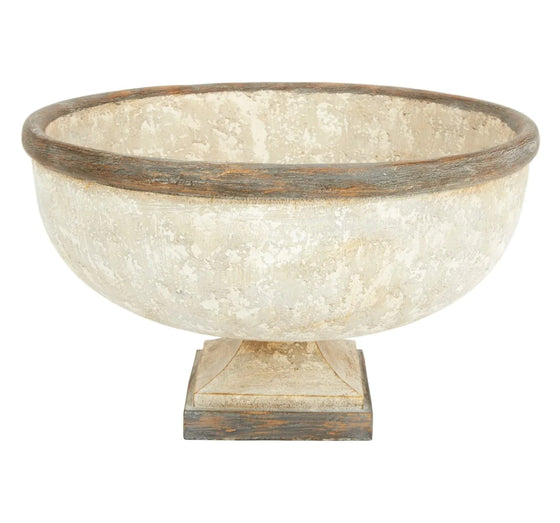 Santorini White and Antique Gold Bowl