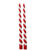Christmas Twist Red and White Tapers