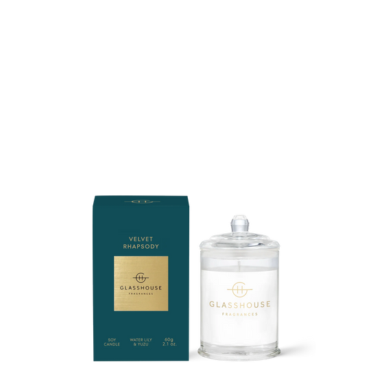 Velvet Rhapsody Small Glasshouse Candle 2.1 oz