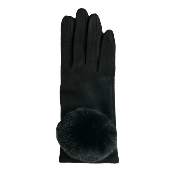 Mariah Gloves with Faux Fur Pompom