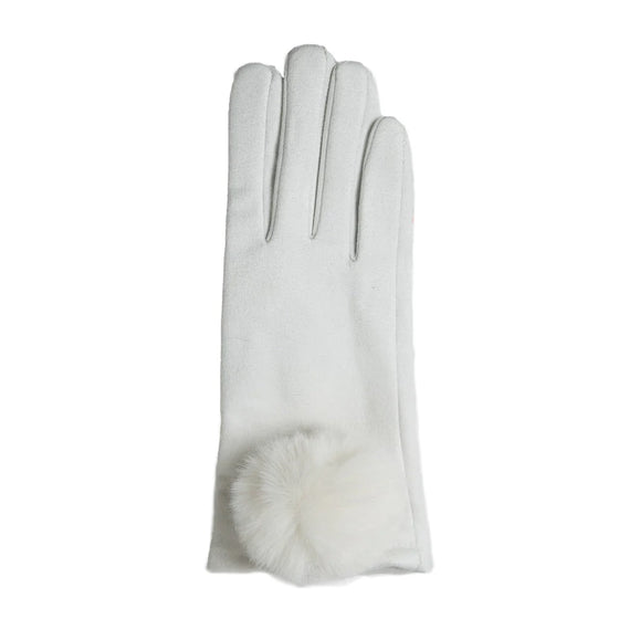 Mariah Gloves with Faux Fur Pompom