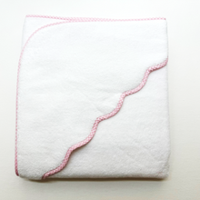  Gingham Trim Hooded Towel