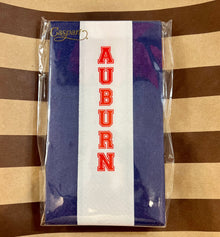  Navy Stripe Auburn Guest Towels
