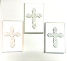  Handmade Imprinted Cross Art on Canvas 6" x 9"