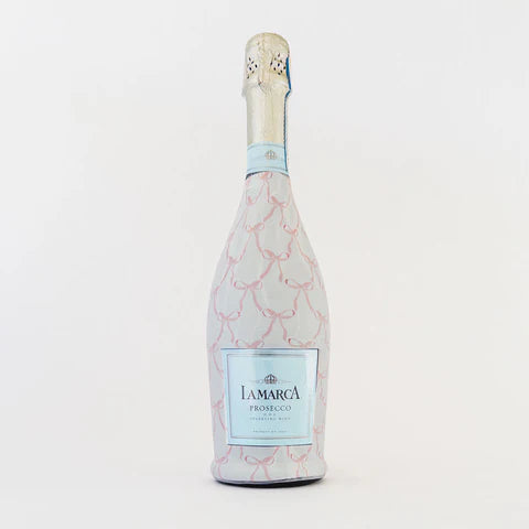 Champagne Bottle Wrap - Pink Bow