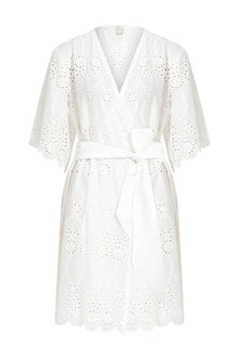  Jasmine Short Robe w/ Eyelet Embroidery
