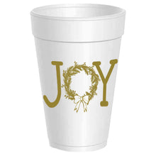  'Joy' with Wreath Styrofoam Cups